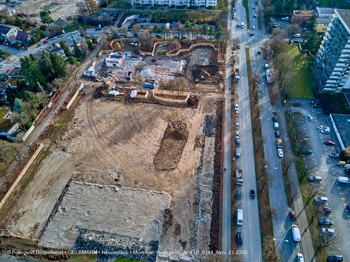 21.11.2020 - Bauplatz der Grundschule in Neuperlach in München